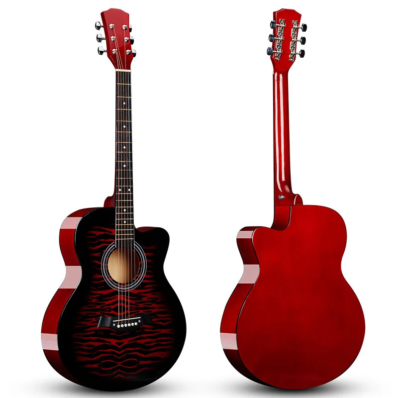 

40-Inch Tiger Pattern Guitar Beginner Practice Piano Personalized Guitar