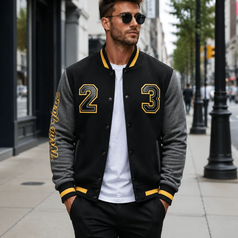 American High Street Baseball Jersey Coats Men Number 23 Baseball Uniform Outerwear Sports Uniform Jacket Fashion Couple Jackets