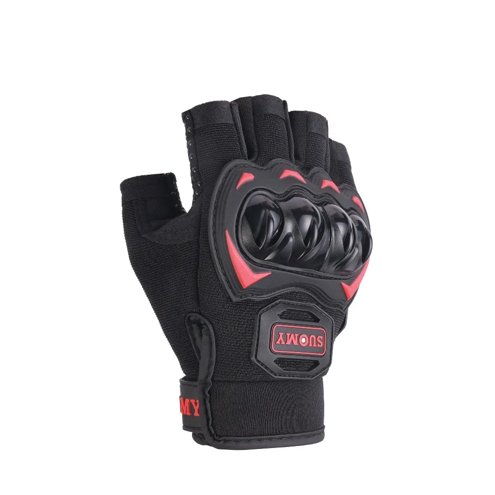 قفازات ركوب الدراجات النارية قابلة للتنفس للرجال - معدات واقية لركوب الدراجات النارية الصيفية بنصف أصابع صيفية مقاومة للصدمات #4