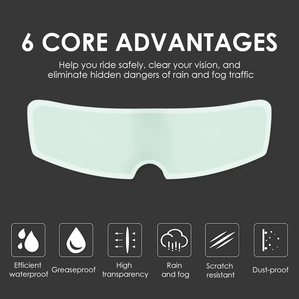 Multi-functional Anti Fog Film for Motorcycle Helmet Visor Nano Coating PET Practical Classic Fog Resistant Film