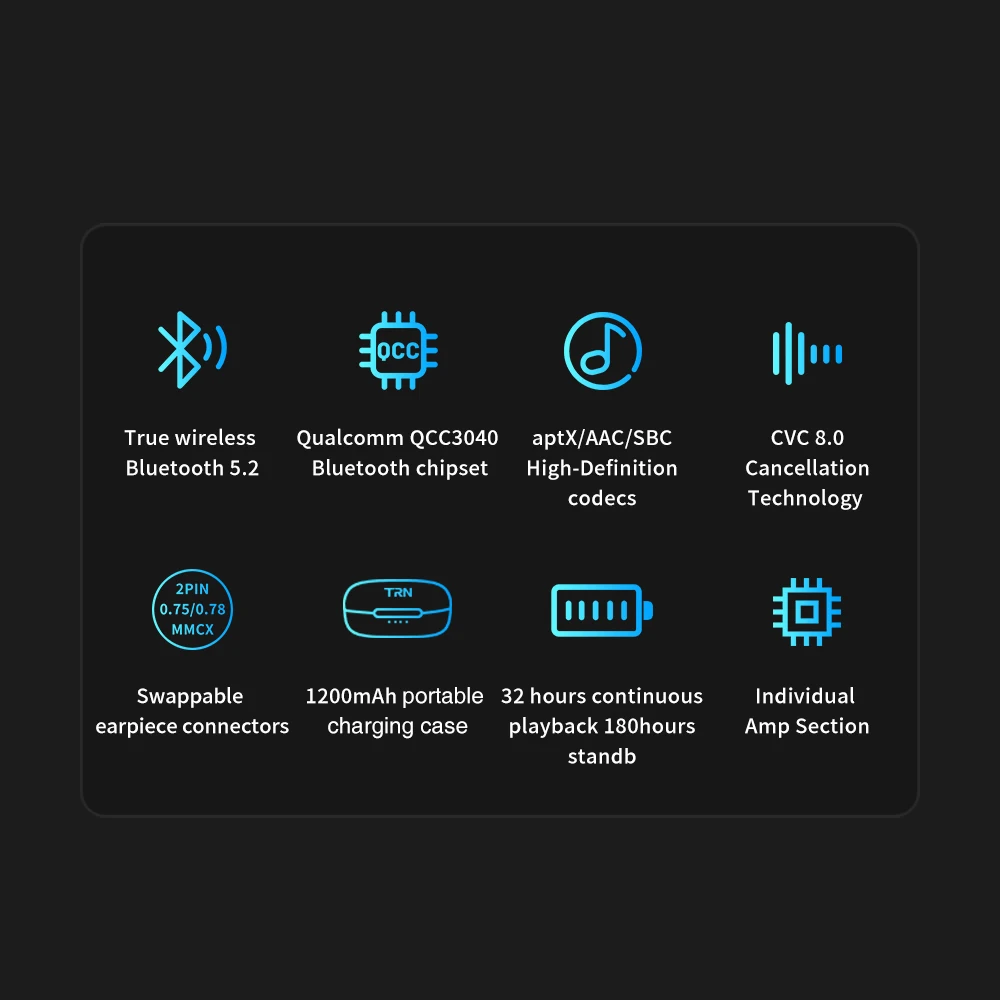 TRN BT30 Pro Qualcomm QCC3040 chipset True Wireless Bluetooth Earphone Module