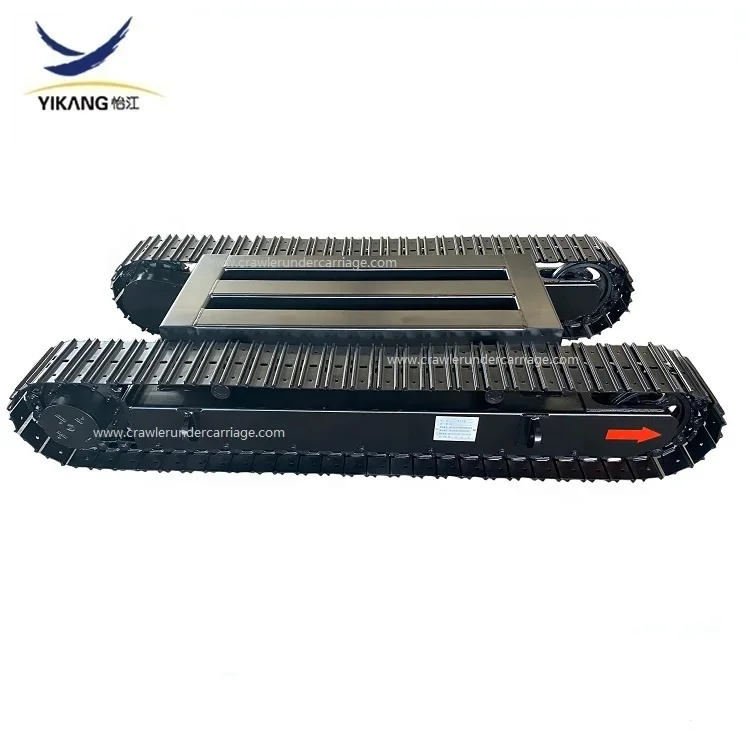 High quality multifunctional crawler mobile crusher spare parts steel track undercarriage for drilling rig transport vehicle