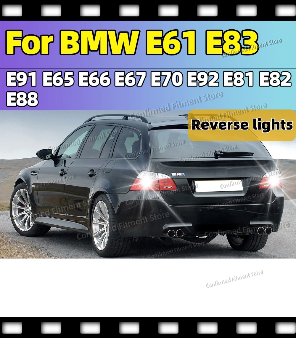 

2Pcs W16W T15 921 LED Bulbs Car Backup Reversing Lights Plug and Play For BMW E61 E83 E91 E65 E66 E67 E70 E92 E81 E82 E88