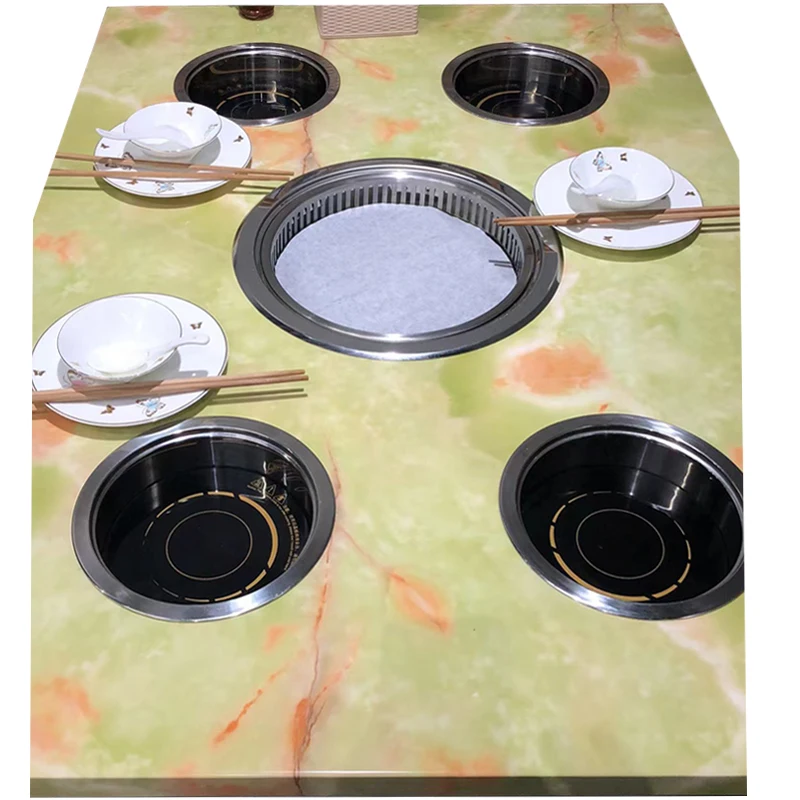 Commercial Dining Table Electric Shabu Hot Pot Cooker Hot Pot BBQ Grill for Outdoor Indoor Use