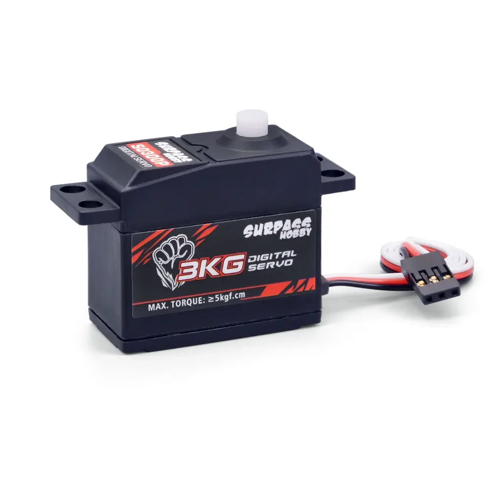 SURPASS Hobby S0300P engranaje de plástico 3KG Servo para RC avión Robot 1/12 RC Monster Car barco conducto avión