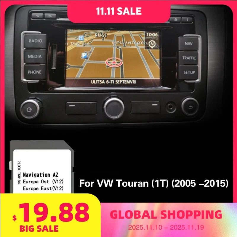 

Fitting for VW Touran (1T) (2005 -2015) GPS CID Map Sat Nav Navigaton Card