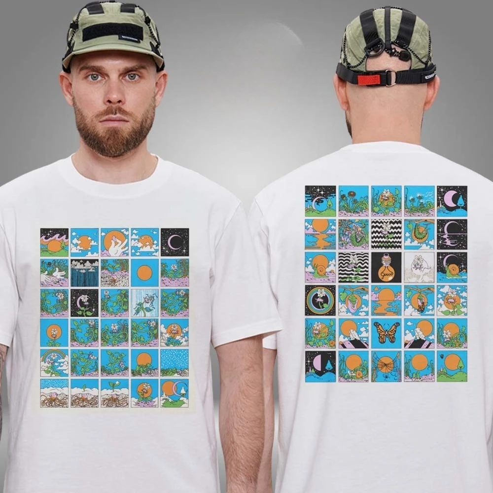 

Двусторонняя футболка унисекс Goose The Band Plant Squares, элитный роскошный топ для мужчин и женщин Y2k