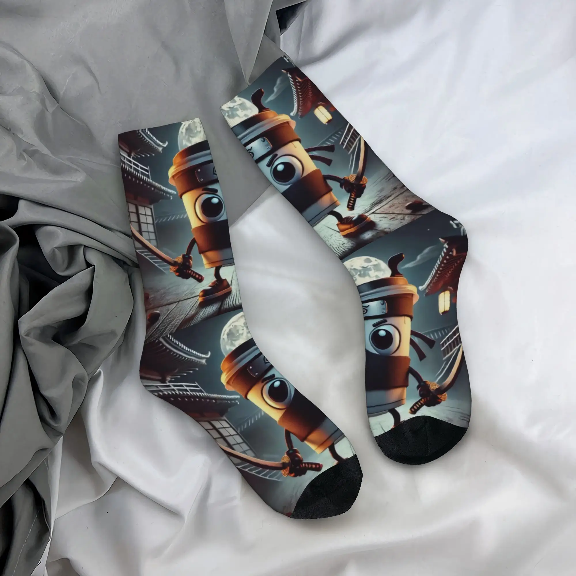 

Winter Warm Funny Men's Women's Capuccino Assassino Italian Brainrot Meme Socks Non-slip Soccer Socks