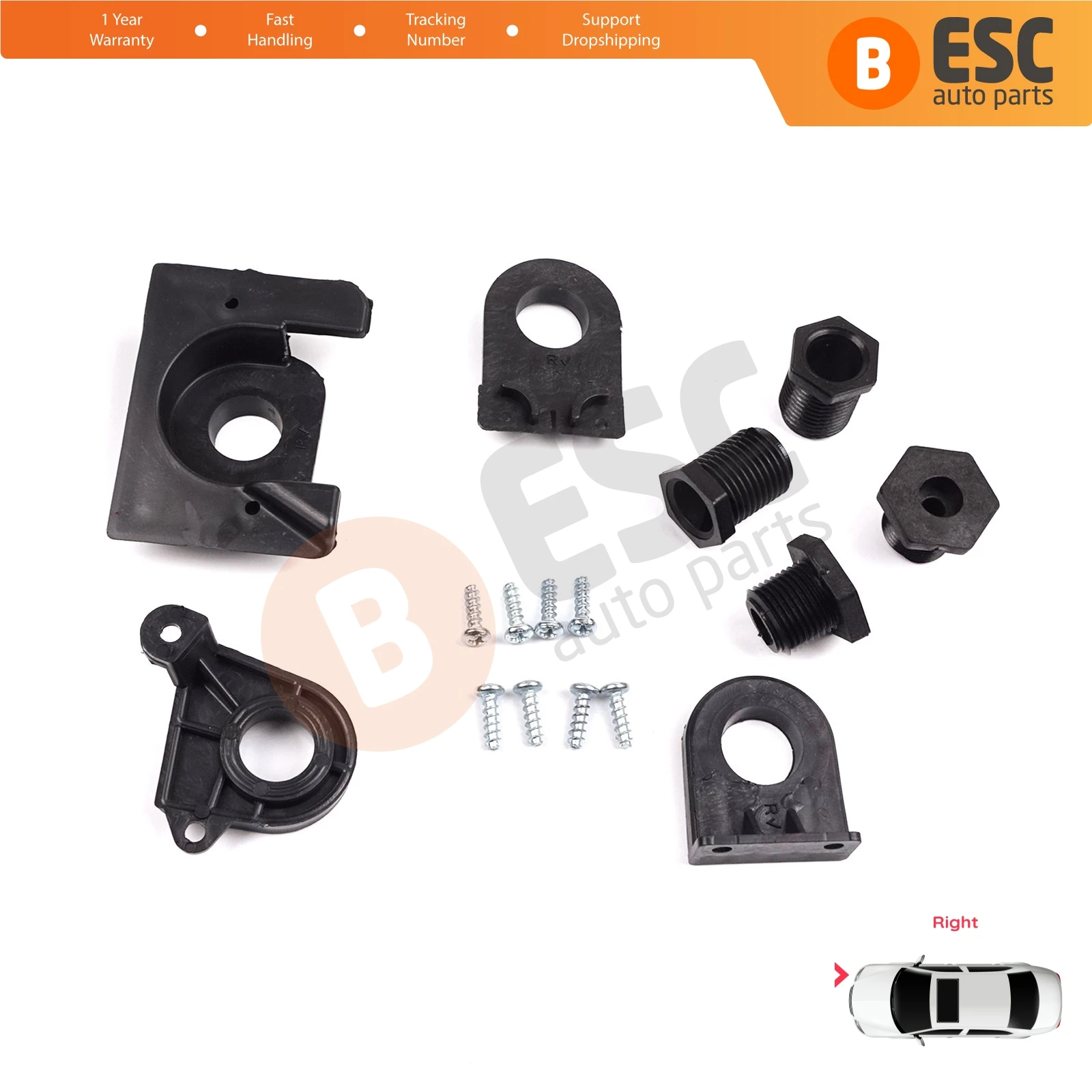 EHL529 Car Headlight Headlamp Housing Repair Mount Holder Bracket Tab Clips Right for VW Jetta MK6 A6 5C6 2010-2018 5C7998226