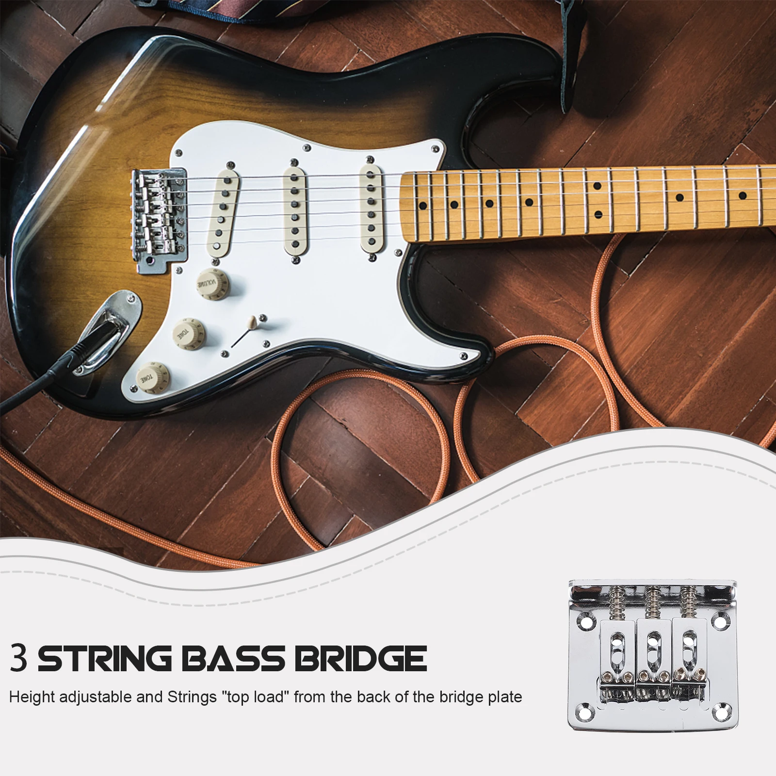 

Sanxian Flat-head Vintage Style Guitar with 4 Screws Short Hair Bass