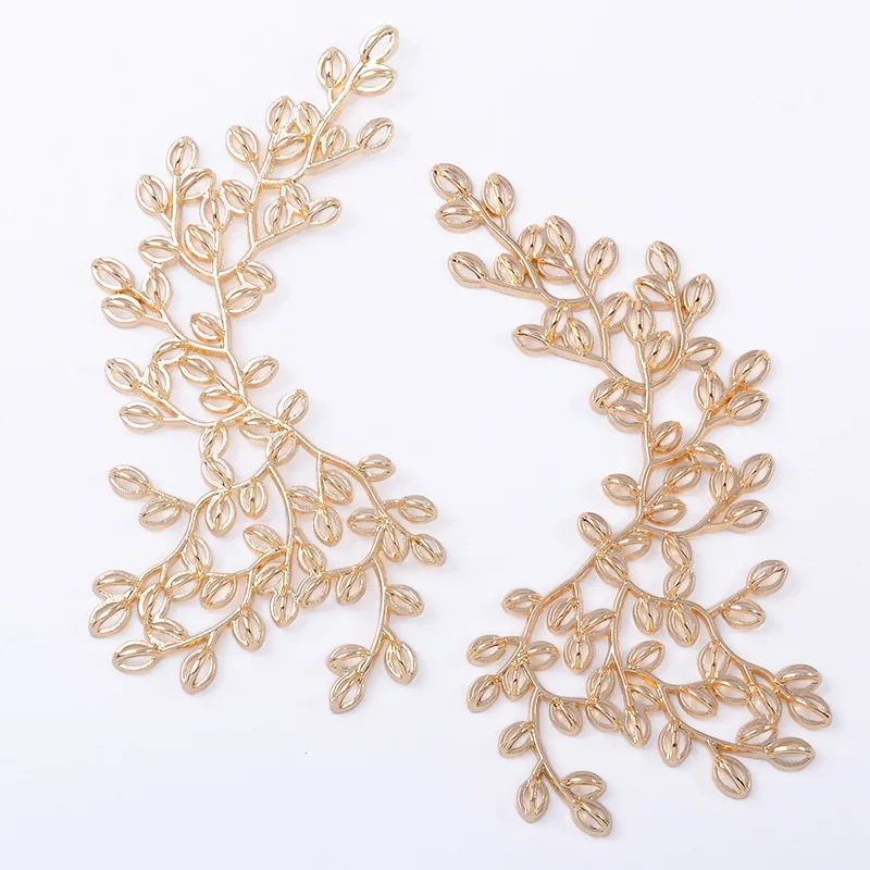 

Electroplated big flower big branch branches leaf bag bridal headgear alloy accessories DIY jewelry 4344-6431