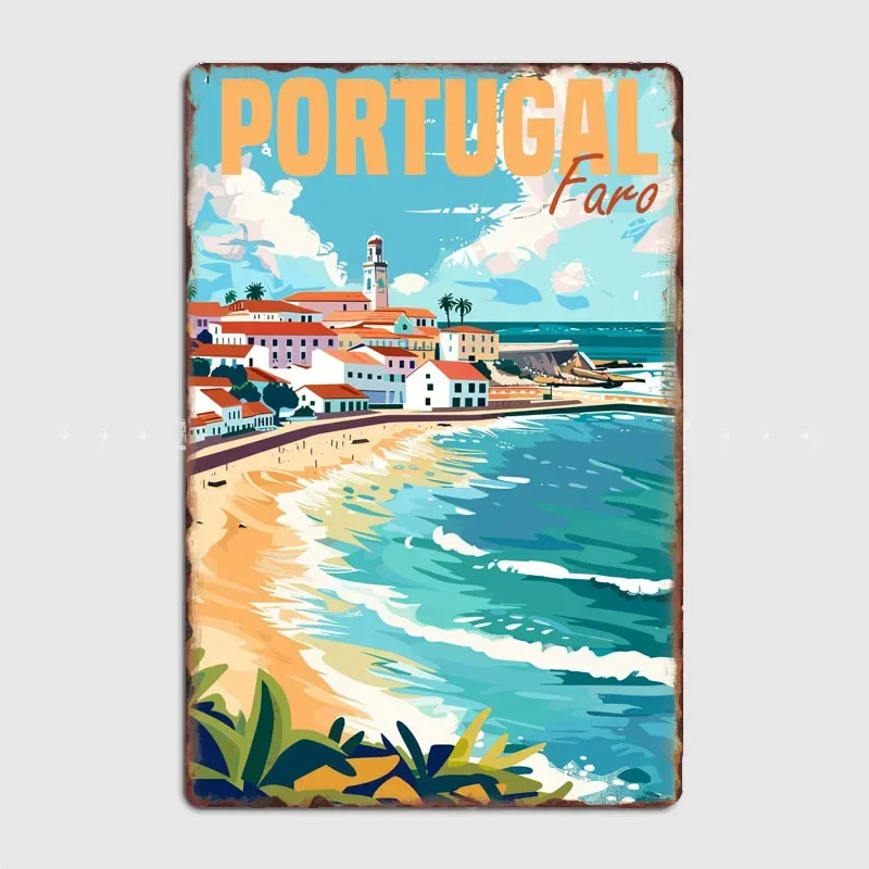 

Faro Portugal Travel Scenic Spot Poster Metal Plaques Tin Sign Interior Home Decor Room Decoration Kitchen Wall Decor