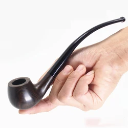 17cm High Quality Black Wood/Plastic Pipe Women Long Pipe 3mm Filter Smoking Cigarettes Tobacco