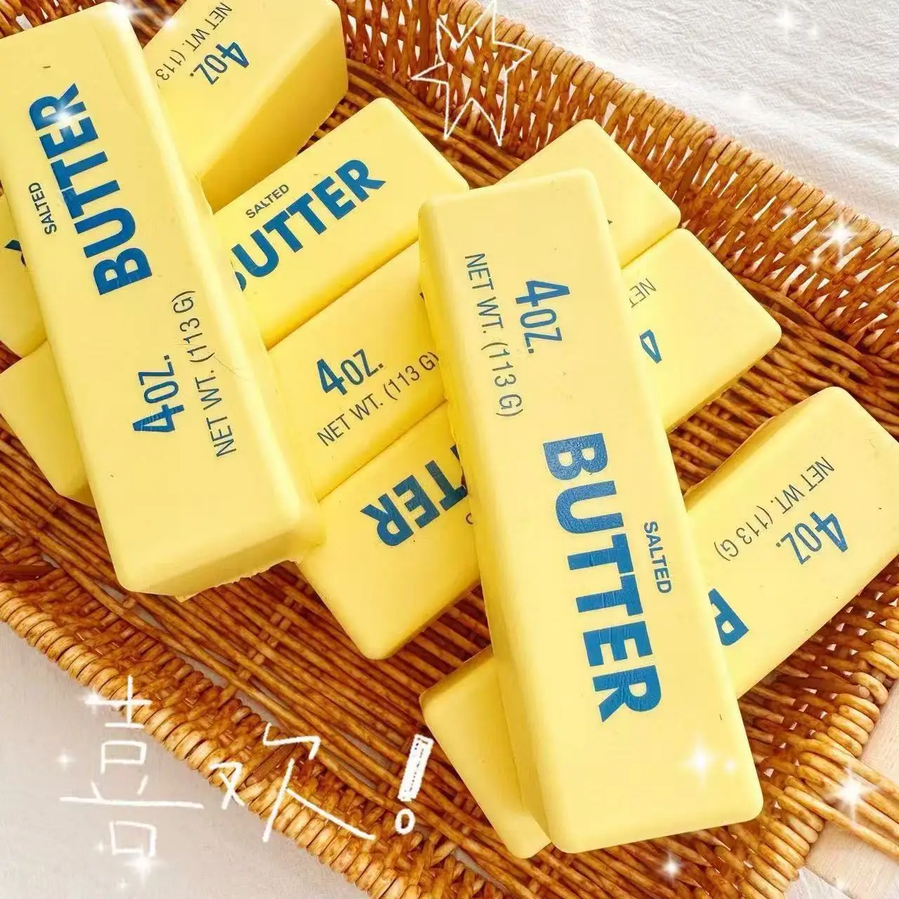 New Elastic Butter Cheese Stick Squishy Fidget Toy Funny Squeeze Prank Toy Stress Anxiety Relief Decompression Game Gift