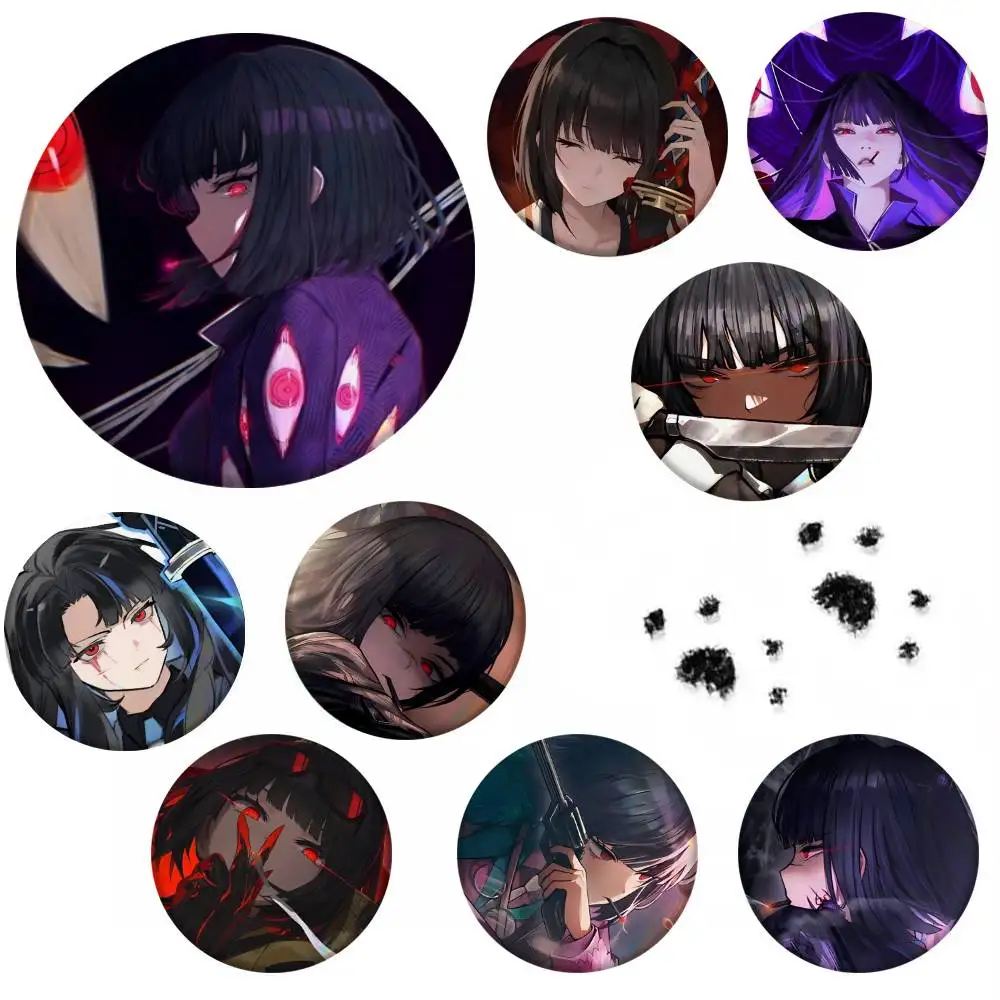 Ryoshu Limbus Company Anime Badge Tinplate Meme Round Brooch For Hat Bag Creative Lapel Jewelry Accessories Gifts