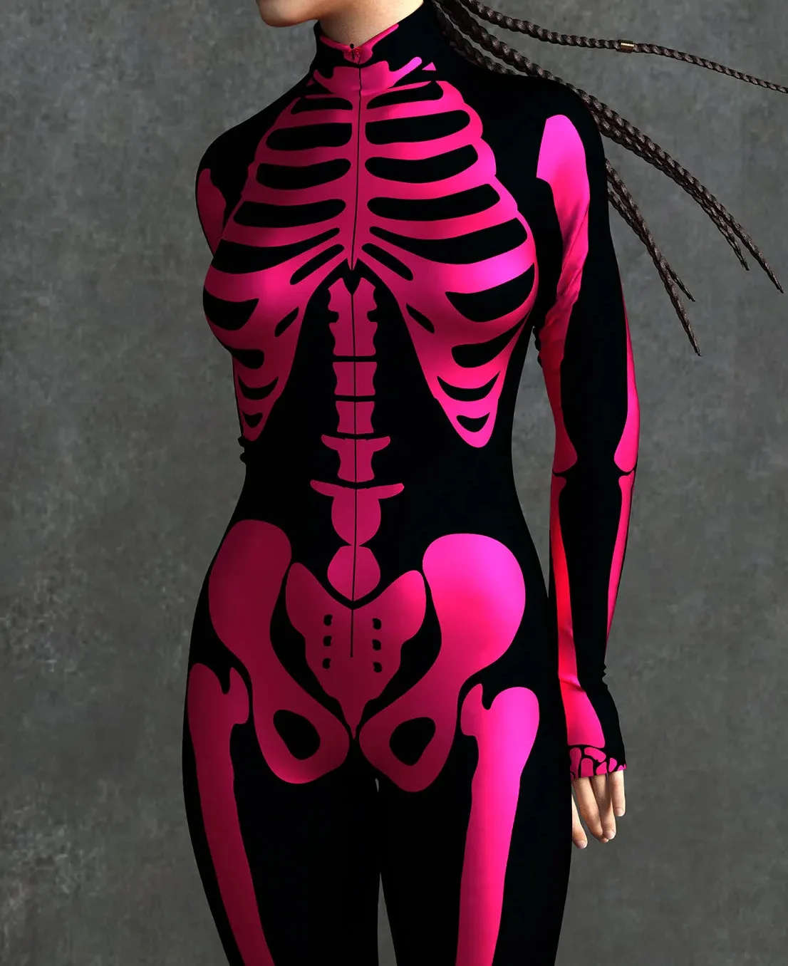 3D-Druck Cyberpunk Damen Strumpfhose Jumpsuit Halloween Feiertagsparty Cosplay Kostüm Elastische Bodysuits Rompers Damen Zentai – Detail 7