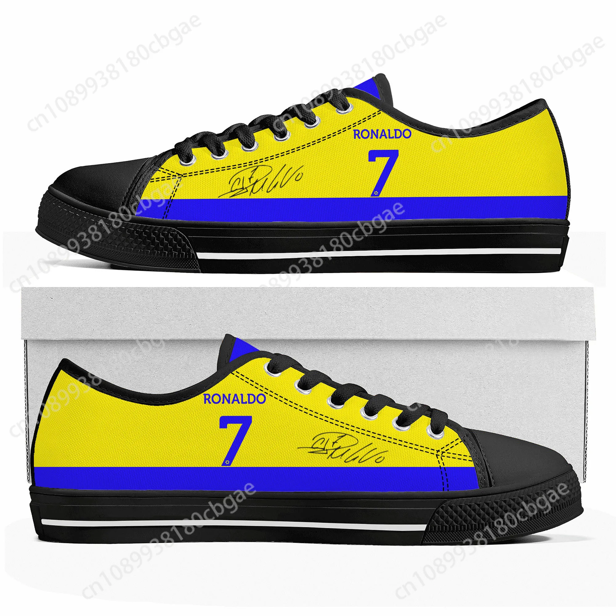 AI Low Top Sneakers Najd Mens Womens Teenager CR7 Cristiano Ronaldo Nassr Aalami Faris No 7 Portugal Canvas Sneaker Custom Shoes