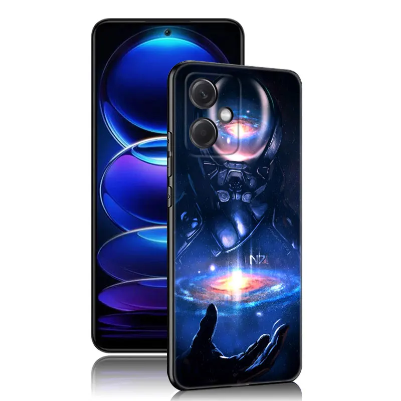 N7 Mass Effect Phone Case For Xiaomi Redmi Note 10 11 11S 12 4G 8 9 11E 11T Pro Plus 10T 5G 8T 9S 10S 12S Black Silicone Cover