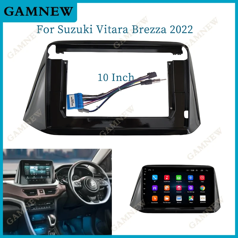 Adaptador de Fascia de marco de coche de 10 pulgadas para Suzuki Vitara Brezza 2022, Kit de Panel de montaje de tablero de Radio Android