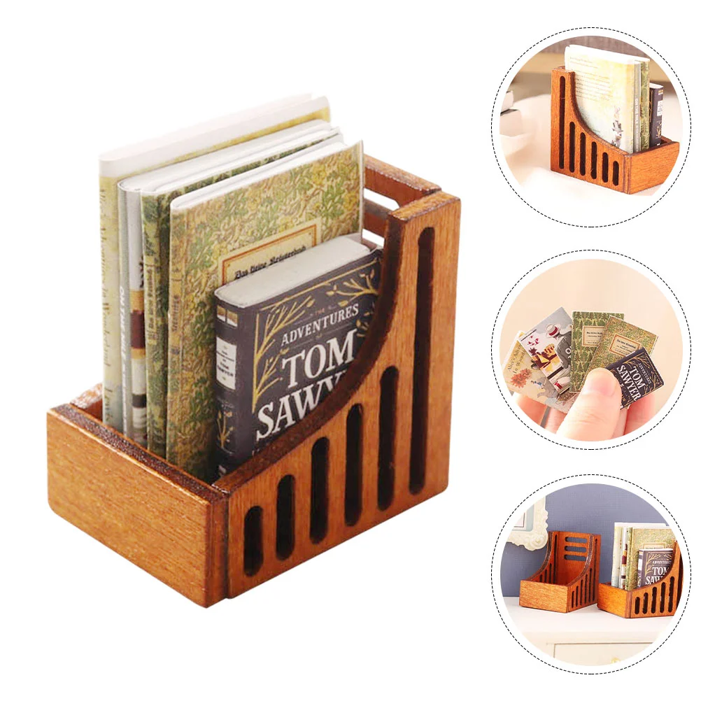 Miniature Model Furniture Bookshelf Storage Rack Desktop 1:12 Minutes Ob11 House Furnishings Table Home Decor