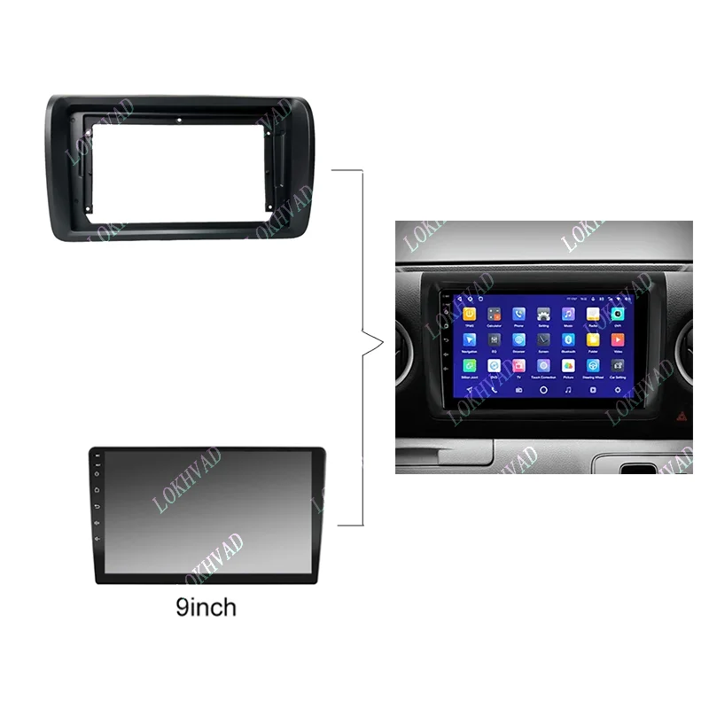 9 inch Android Car Radio frame for Nissan NV350 Caravan 2012-2024 2din Stereo GPS Fascia bezel Panel Adapter wire harnes