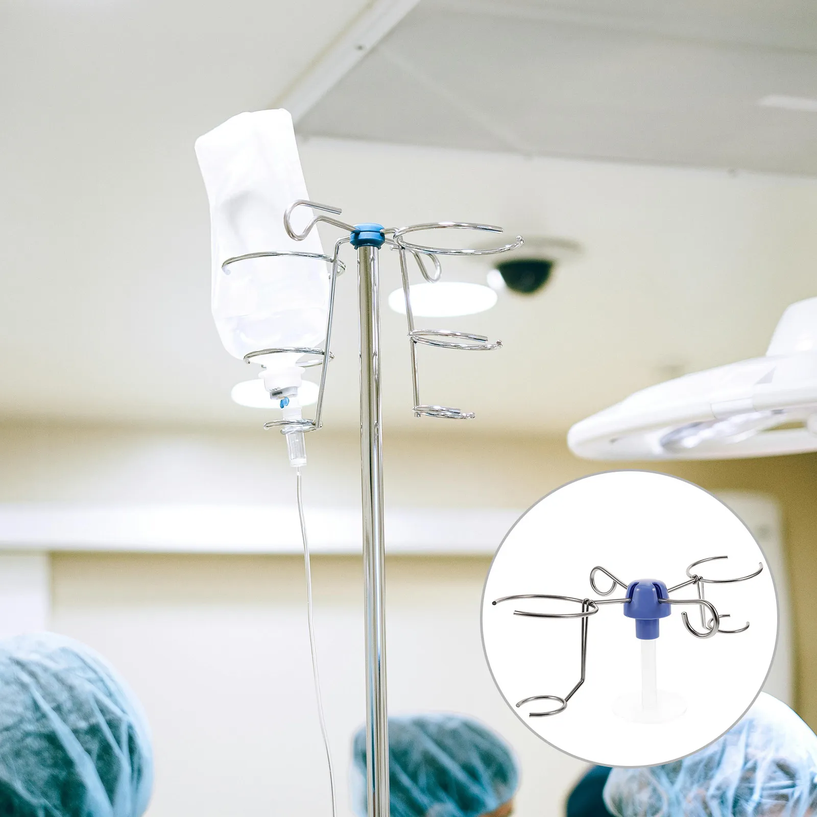 

Stainless Steel Infusion Stand Hook Heavy Duty Iv Pole Hanger for Clinics Hospital Use Infusion Rack Accessory