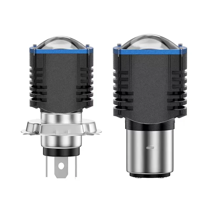 1/2pcs LED Motorcycle Headlight Bulbs BA20D H6 H4 Hight Low Beam Moto Light Dual Color White Yellow Scooter Fog Lamp 12-80V 12W