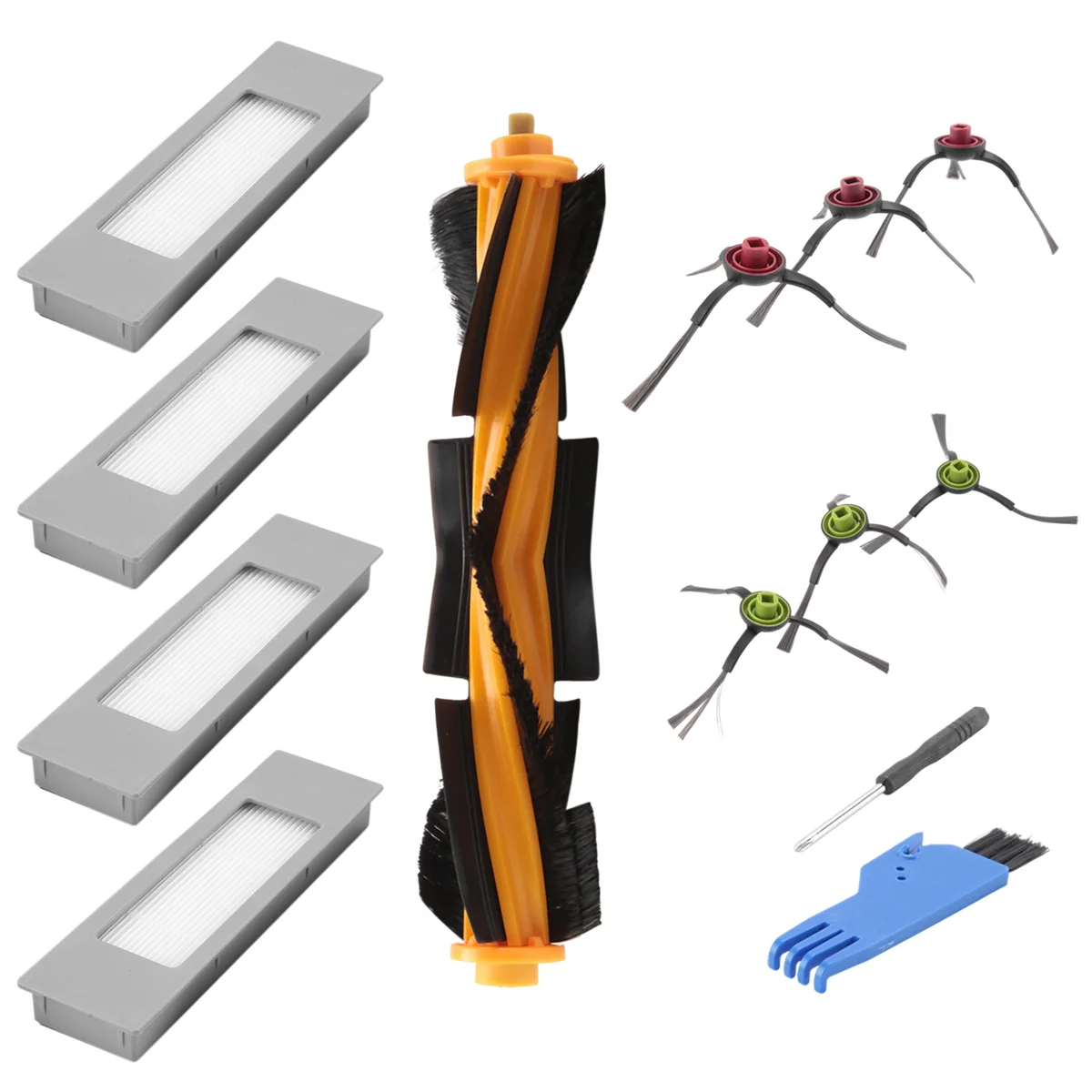 Kit di accessori di ricambio adatto per aspirapolvere Robot stazione Yeedi Vac/Vac Max/Vac, spazzole laterali filtro spazzola principale
