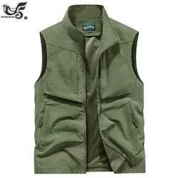 Plus Size 6XL 7XL 8XL Mens Mesh Fishing Vests Lightweight Joggers Sports Sleeveless Jackets for Travel Climbing Hiking Waistcoat