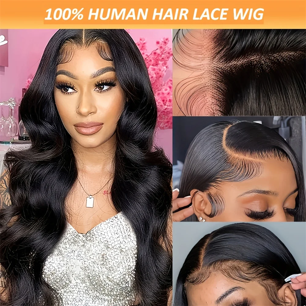 180 Density Body Wave Lace Frontal Wig 13x6 13x4 Transparent Lace Front Wigs Brazilian Human Hair Wigs For Women