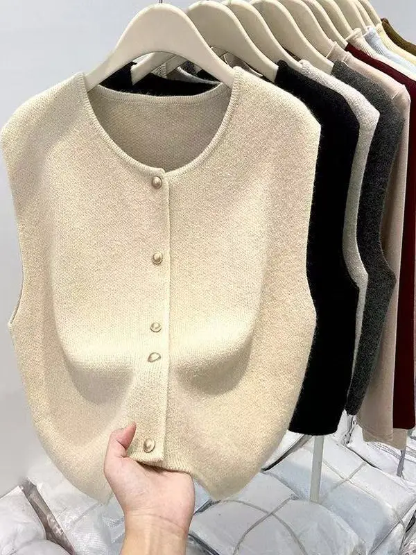 Femmes rondes Ne Svel gilet vêtements d'extérieur Cardigan ort tricoté haut en laine printemps automne nouveau Sle maman Faion