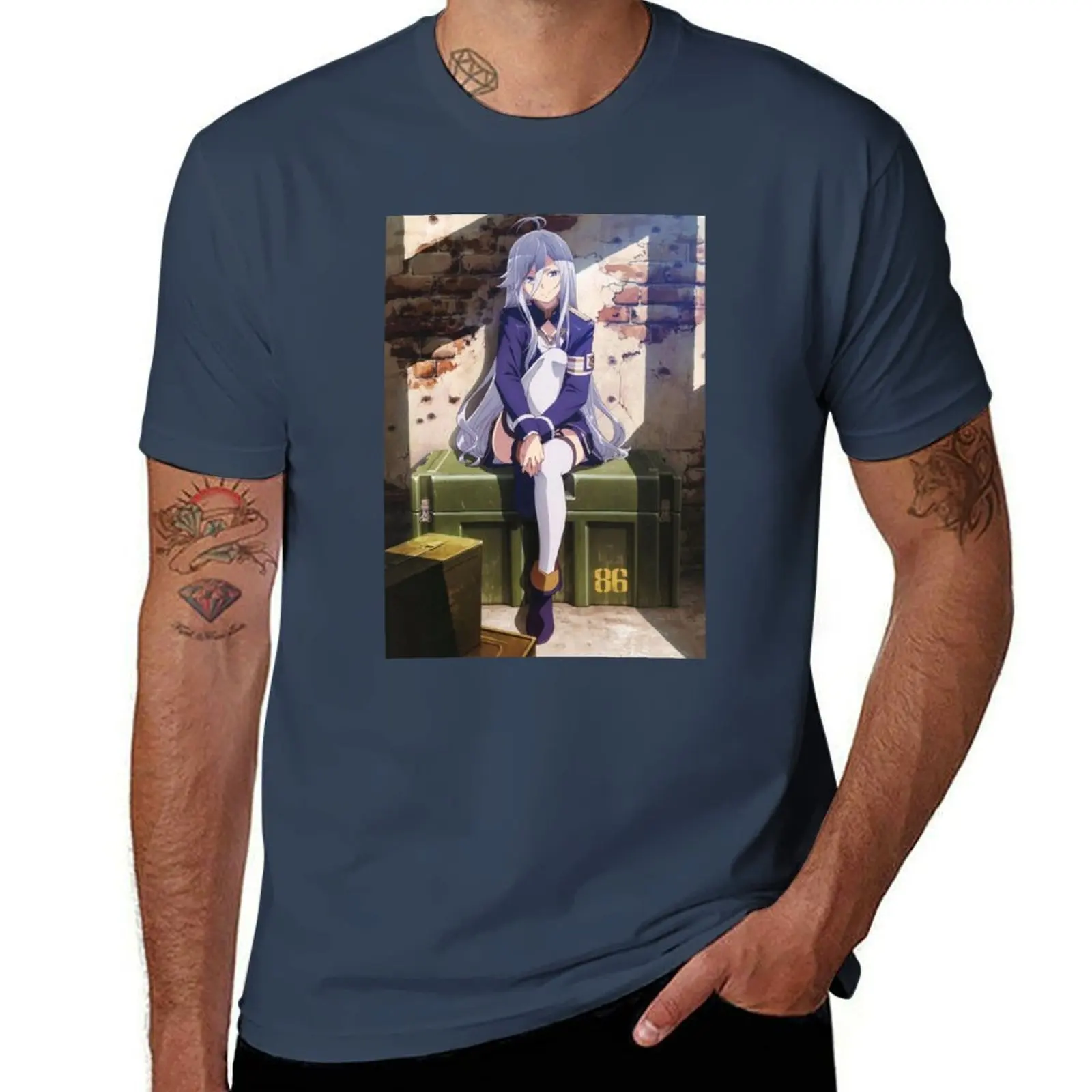 

86 anime poster T-Shirt Daily Work Short Sleeve Top