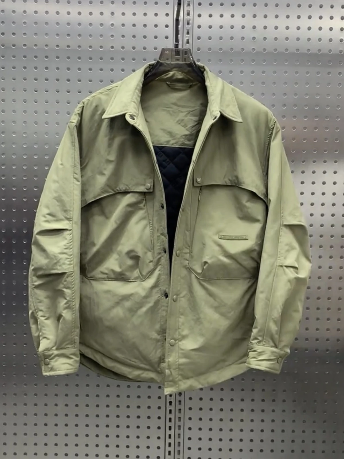 Thickened Cotton Jacket Men's Autumn Winter New Fashion Workwear Stand Collar Jacket Versatile Long Sleeve Warm Casual Top