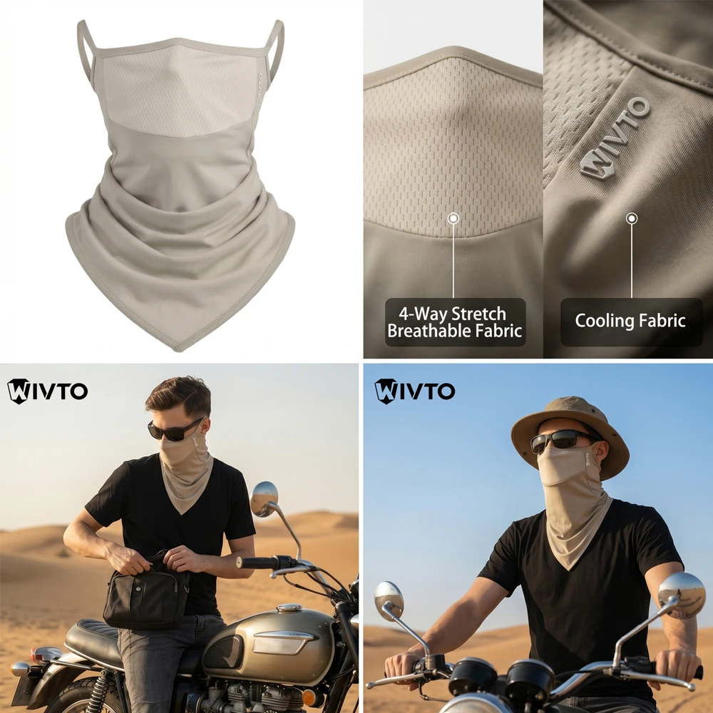 1 Stück/3 Stück Unisex Sommer Kühlende Sonnenschutzmaske Elastische Atmungsaktive Halbgesichtsmaske für Outdoor-Sport Wandern Angeln Radfahren – Detail 8