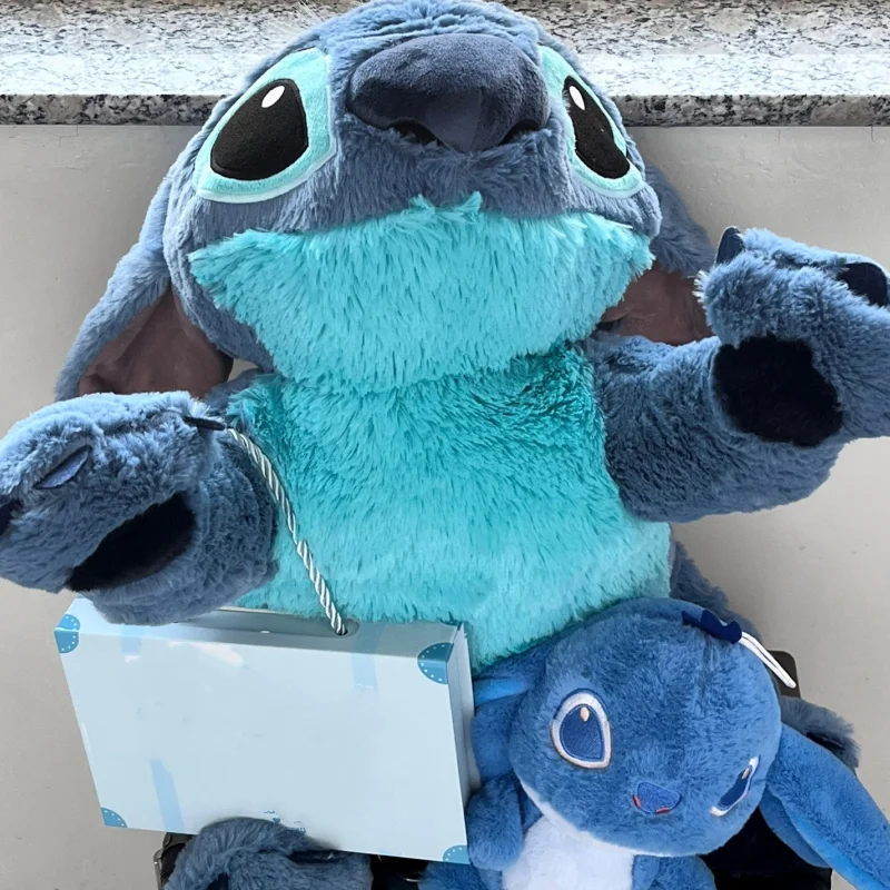 

40/60/80cm Disney Stitch Doll Plush Toy Lilo&stitch Plush Stuffed Doll Soft Pillow Prone Posture Dark/light Blue Kawaii Toy Gift