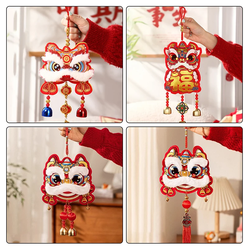 Cute Chinese New Year Decorations Snake Year Pendant Spring Festival Lion Dance Pendant Happy New Year Home Hanging Decoration