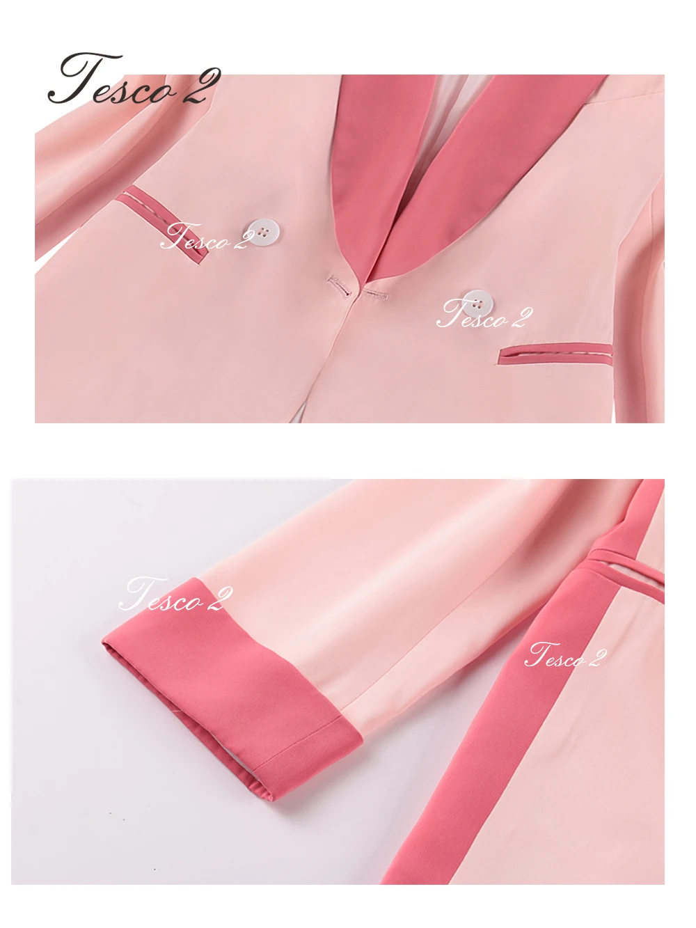 Pink Suit For Women Advanced Fashion Formal Business Women Suit Peak Lepal Long Sleeve For Performance Custom Suit