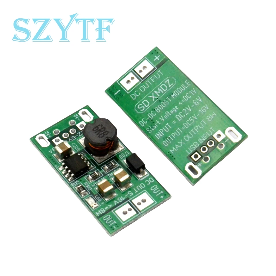 Low-Voltage High-Power Boost Voltage Regulator Module 8W 5V ~ 12V USB Pad to DC Version