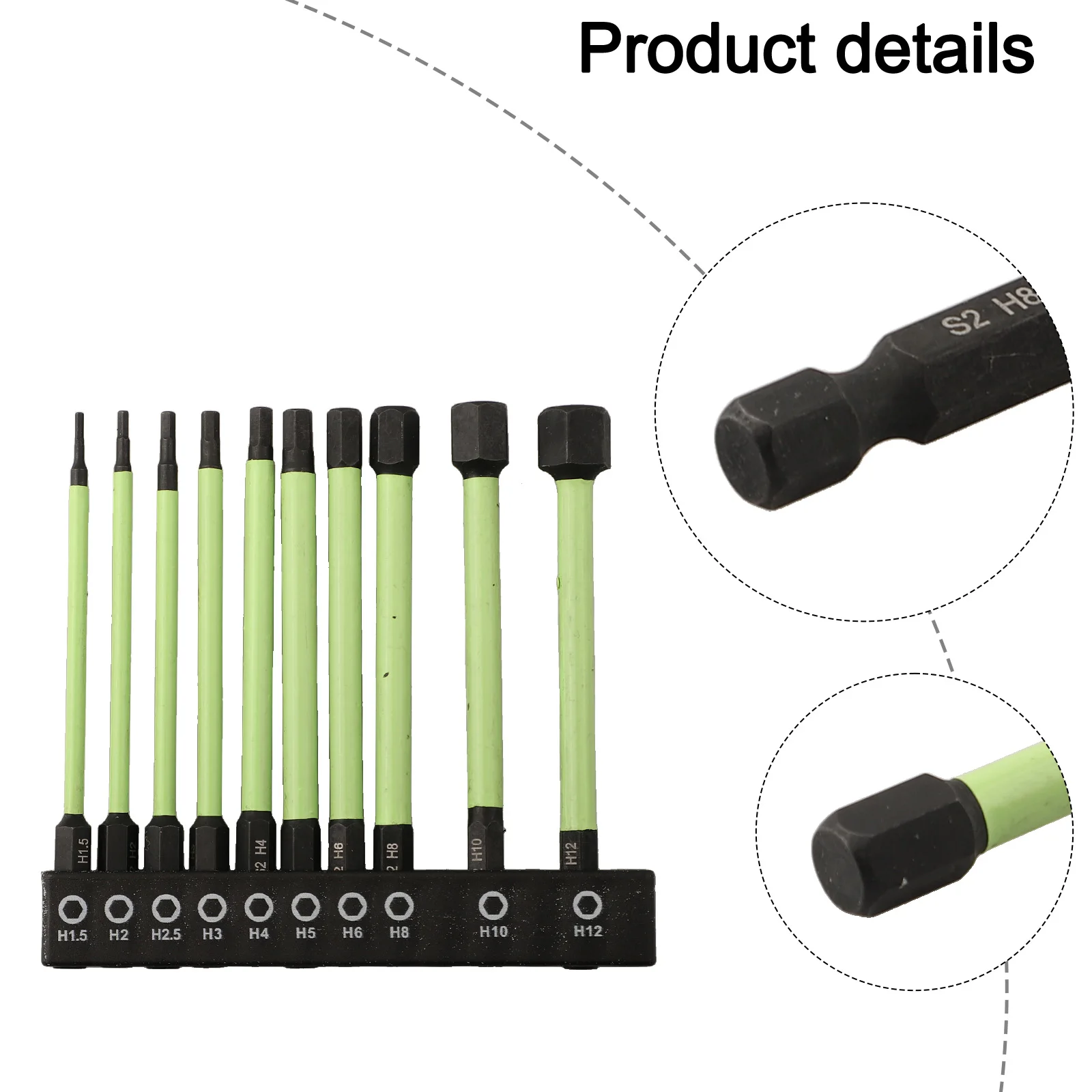 Screwdriver Bit Set Featuring Strong Magnetic Tips Sized at 100mm for Efficient Use Across Multiple Applications