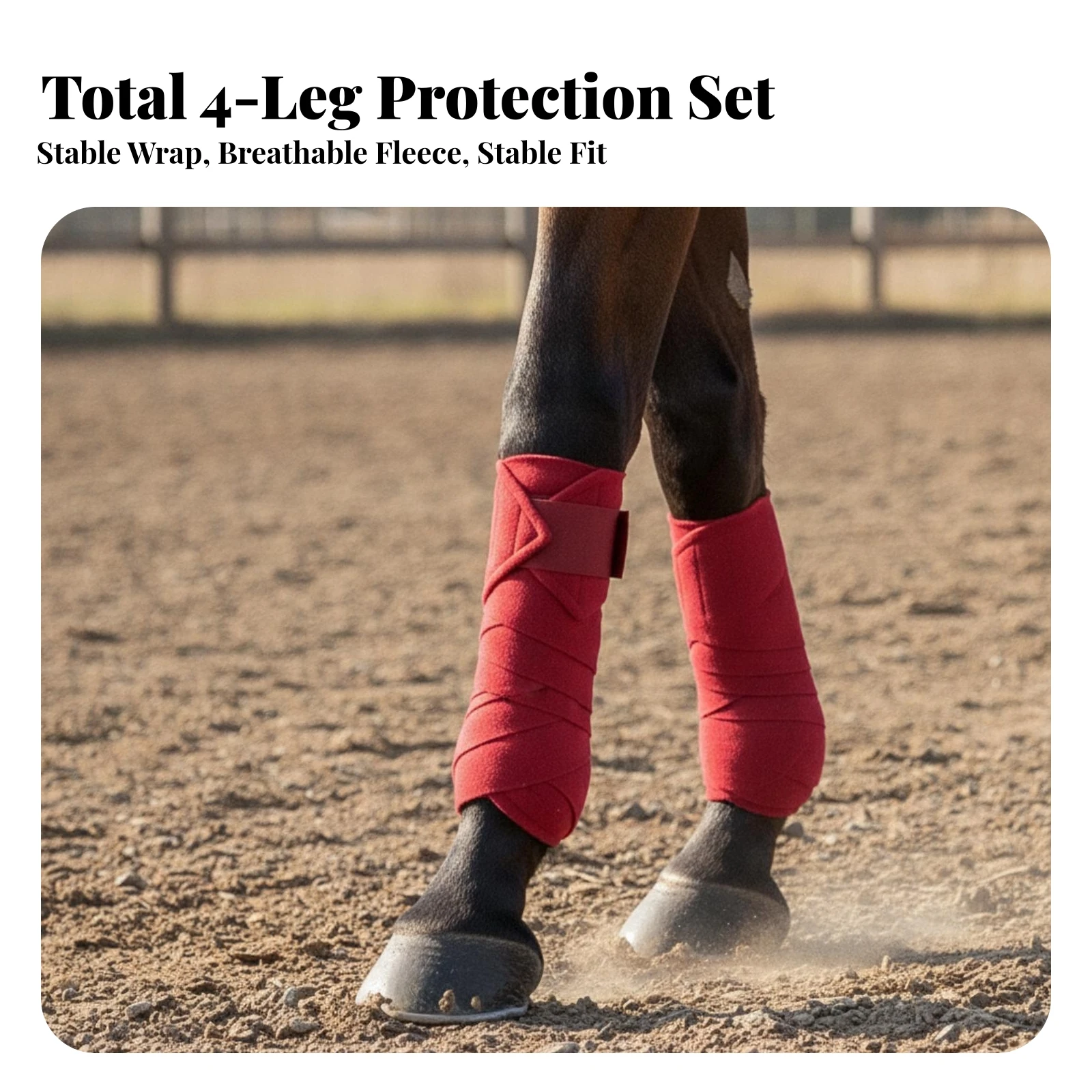 4 штуки бинтов для лошадей из  – обзор и цена Polo Wraps Fleece