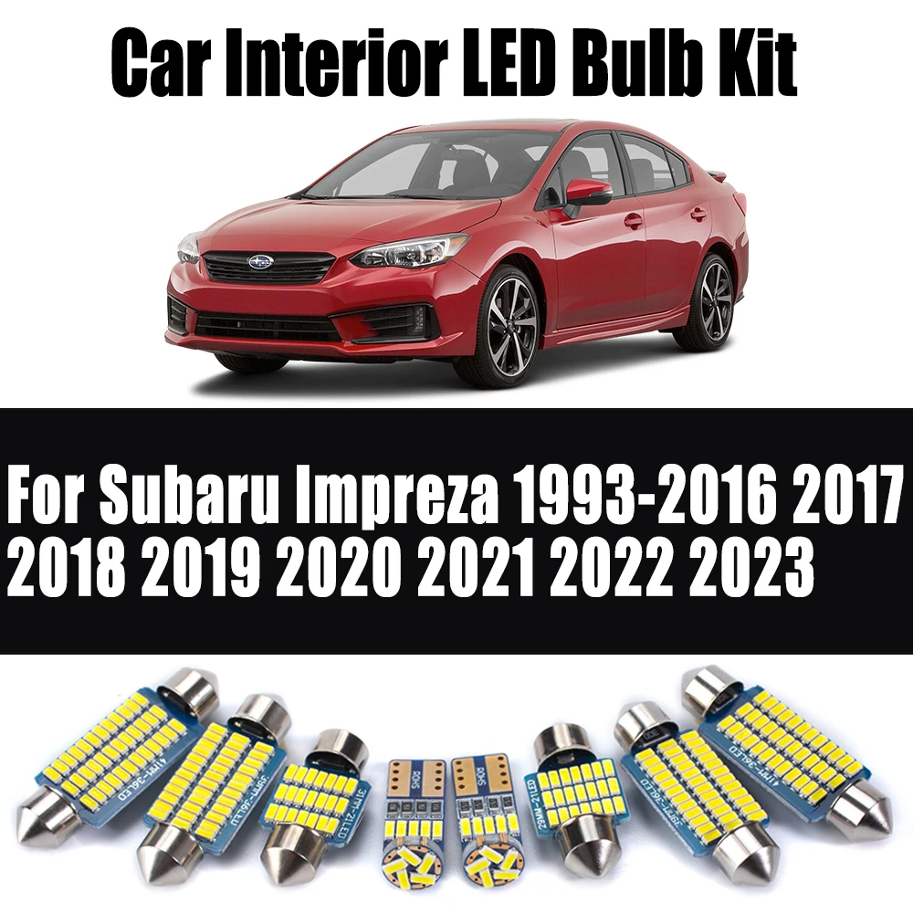 Car Accessories For Subaru Impreza 1993-2016 2017 2018 2019 2020 2021 2022 2023 Canbus LED Interior Reading Dome Trunk Light Kit