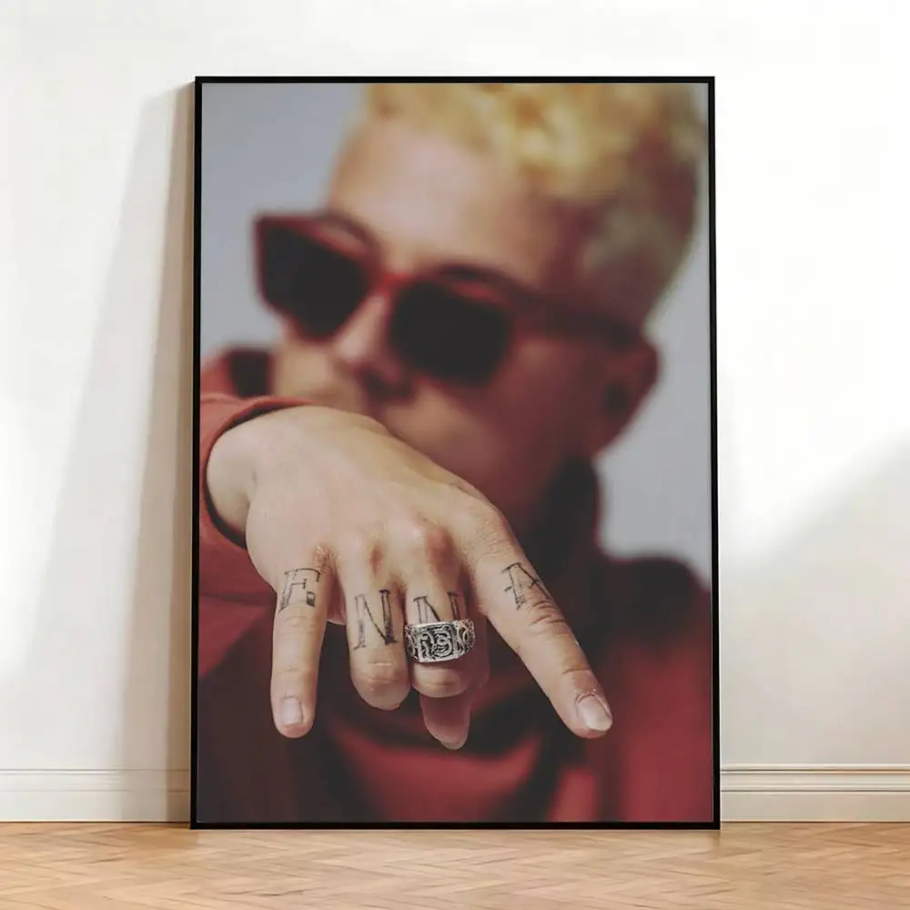 PLK French Rapper Poster Waterproof Wall Art Sticker For Bar Living Room Vintage Decor Print