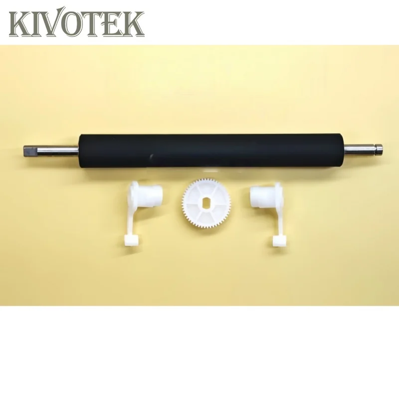 1set Platen Rubber Roller Kit with Clip /Gear for Xprinter XP-420B XP-425B XP-450B XP-460B XP-470B XP-490B Thermal Label Printer