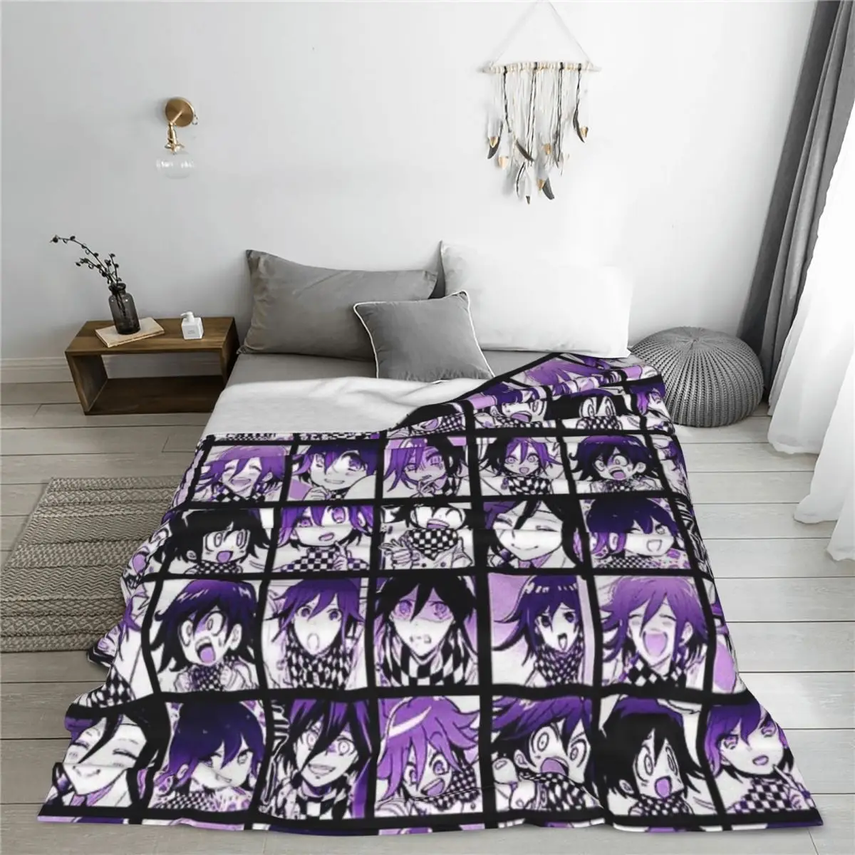 Kokichi Manga Collection (Colored) Blanket Sofa Bedroom Bed Home Office Nap Blanket Car Travel Picnic Blankets Gift