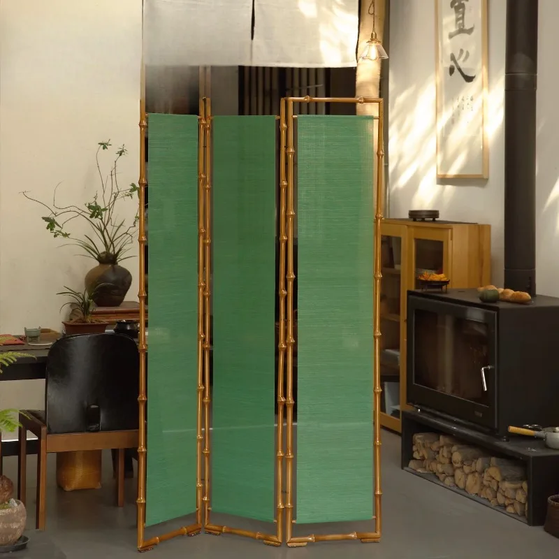 Screen, partition living room new Chinese folding mobile tea room decorative folding screen