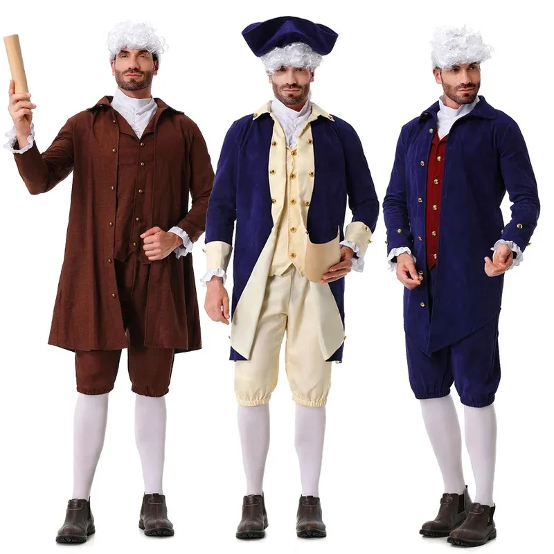 

Halloween Renaissance Stage Play Costumes Judge Officer Costume Stage Show Dress Medieval Lawyer Scholar Role-Playing Costumes