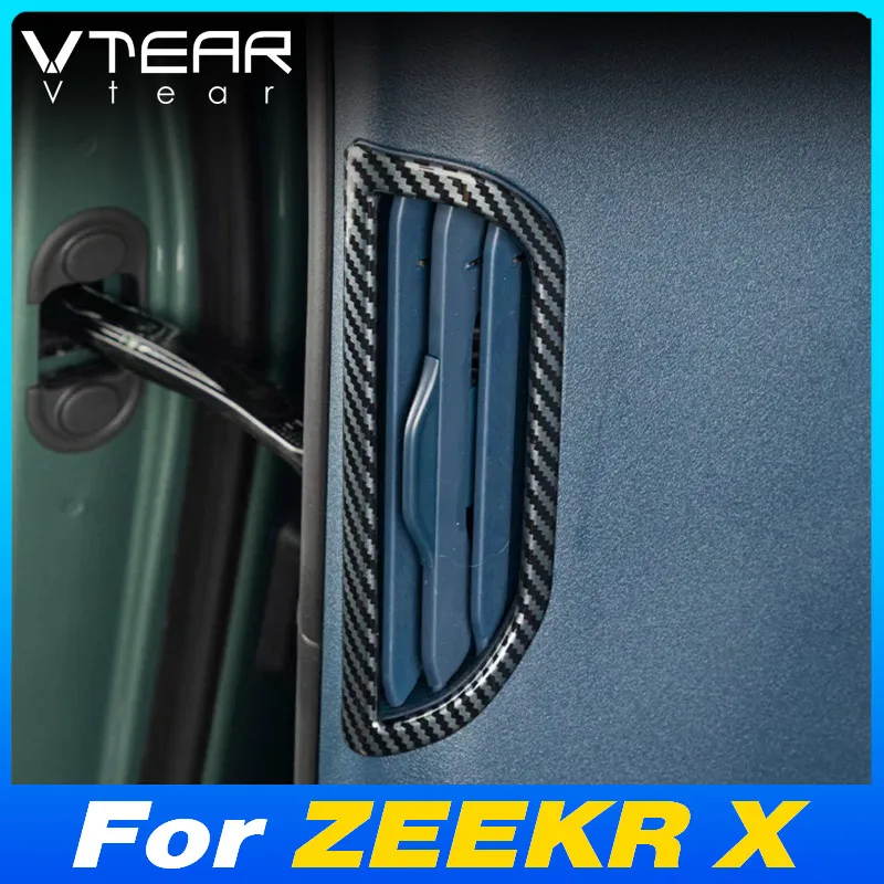 Vtear Car Door Pillar Air Outlet Frame Cover Trim Stickers Protective Interior Decoration Accessories For ZEEKR X ME YOU 2024