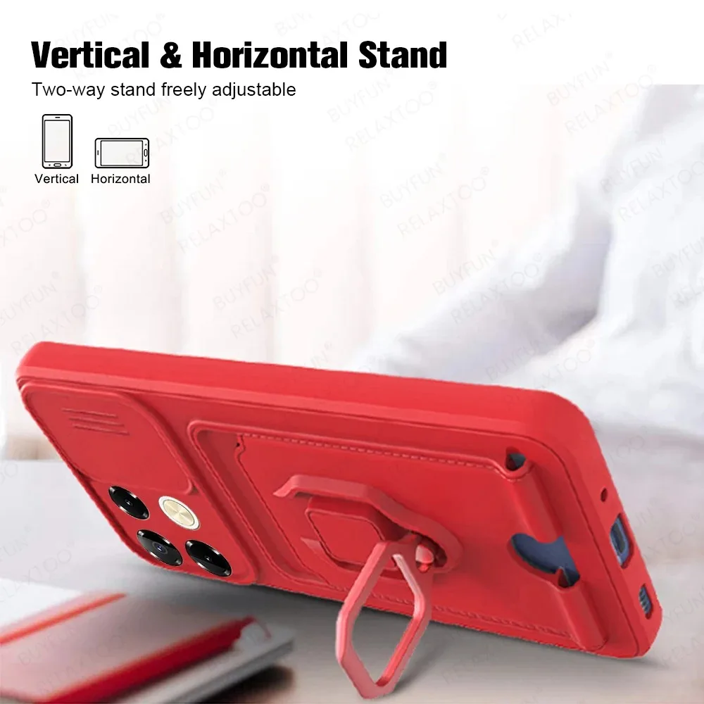 Soft TPU Wallet Phone Case for Infinix Note 40 Pro Plus 4G 5G Car Magnet Holder Ring Push Pull Camera Shockproof Protect Cover