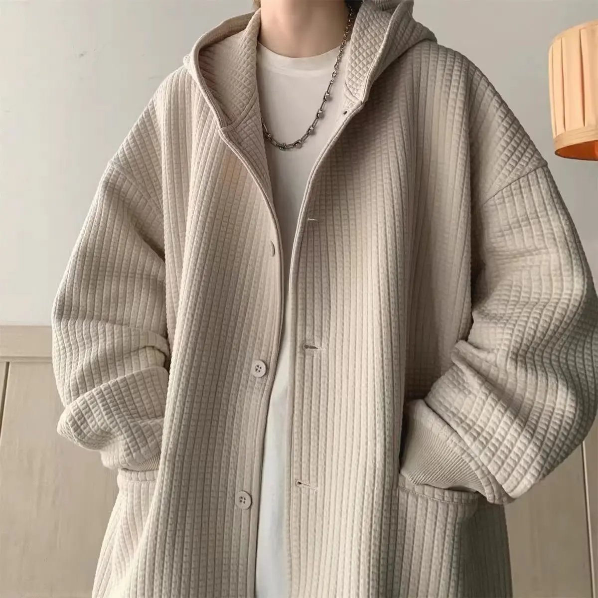 Vintage Casual Sweatshirt, Men's Design Is Trendy, Loose and Versatile, Handsome Autumn and Winter Cardigan Thick Jacket