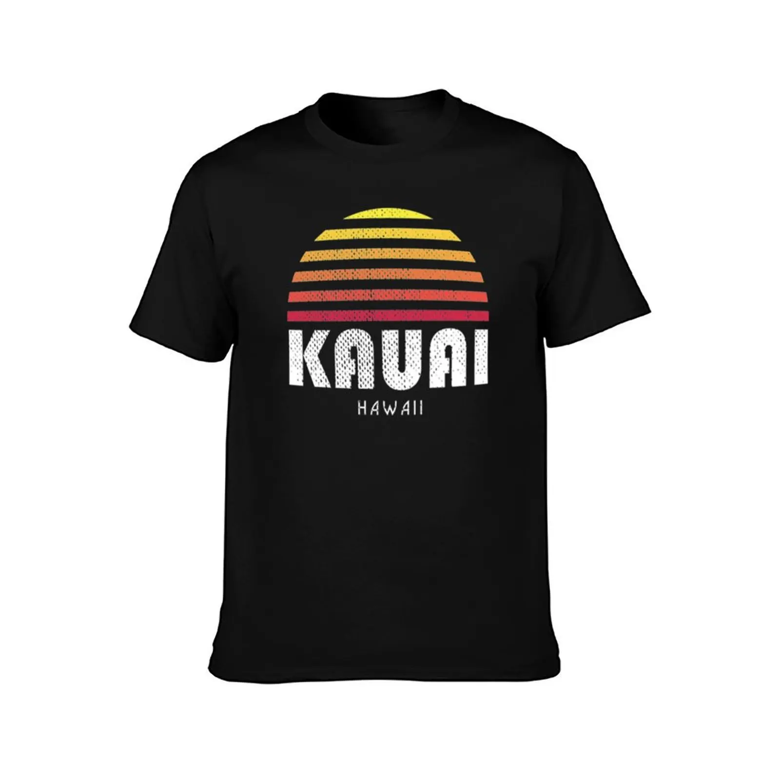 Kauai Hawaii Sunset Vintage Tropical T-Shirt Classic Print Short Sleeve Shirt T-Shirt